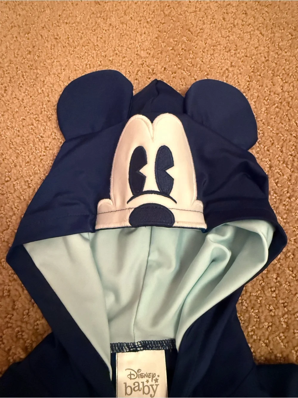 NWT. Disney baby Mickey Mouse hooded rashguard. Size 18-24 months